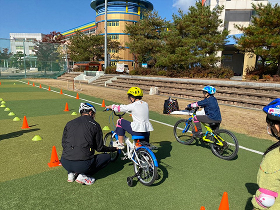 유치원·학교 찾아가는 자전거 안전교육[사진출처=투데이안]