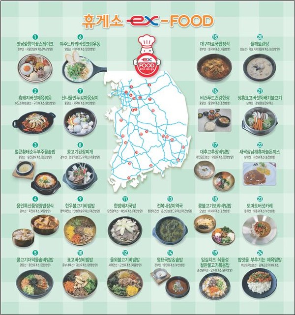 한국도로공사, 고속도로 휴게소 맛집 추천...경부·남해·동해·서울양양·서해안·영동·중부고속도로 등 한국도로공사, 고속도로 휴게소 맛집 추천...경부·남해·동해·서울양양·서해안·영동·중부고속도로 등