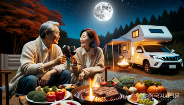 [DALL-E 3로 그린 ‘캠핑하는 중년부부’]