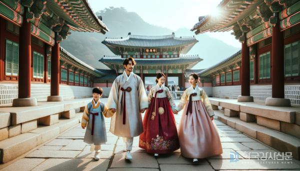 [DALL-E 3로 그린 ‘한복 입은 가족’]