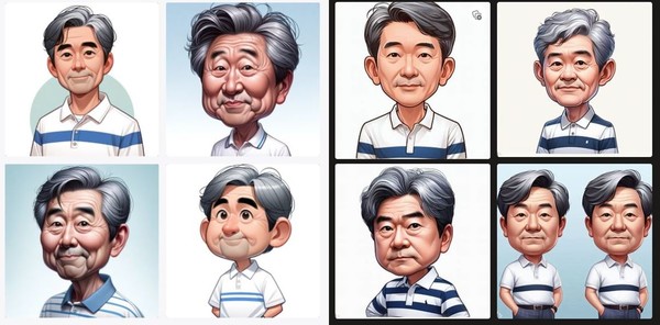 [폴로티 입은 중년남자, 좌측사진=챗gpt 우측사진=Bing]