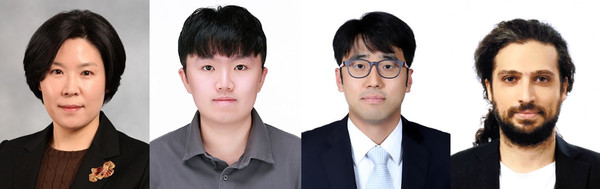 (왼쪽부터) 연세대 심은지 교수, 이민혁 통합과정 학생, 서울대 이주용 교수, 우미트 볼칸 우작 박사 [사진출처=연세대학교]