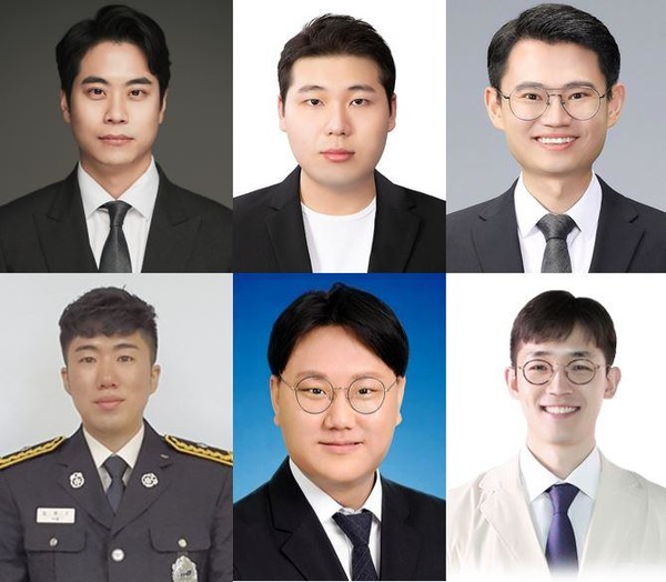 (윗줄 왼쪽부터) 고려대 인공지능학과 이창희 교수(교신저자), 고려대 인공지능대학원 석사과정 황민영(공동1저자), 서울특별시 보라매병원 심장혈관흉부외과 최홍재 박사(공동1저자) △(아랫줄 왼쪽부터) 인천소방본부 김현수 소방경, 중앙대 AI학과 김준영 교수, 서울성모병원 응급의학과 배우리 교수  [사진출처=고려대학교]